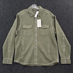 Tommy Bahama Trinidad CPO Shacket Men's Medium Fern Green Snap Front Shirt